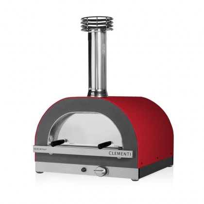 80x60-Clementi-Gold-gas-fired-pizza-oven-in-red